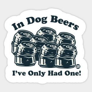 dog beers Sticker